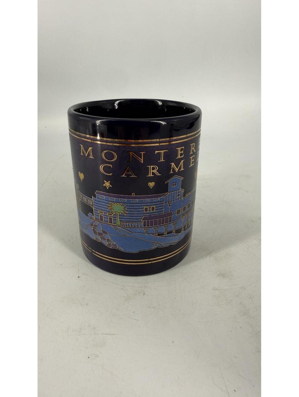 Monterey Bay Carmel CA Scenic Coffee Mug Blue Ceramic Otter Coastal Souvenir Cup